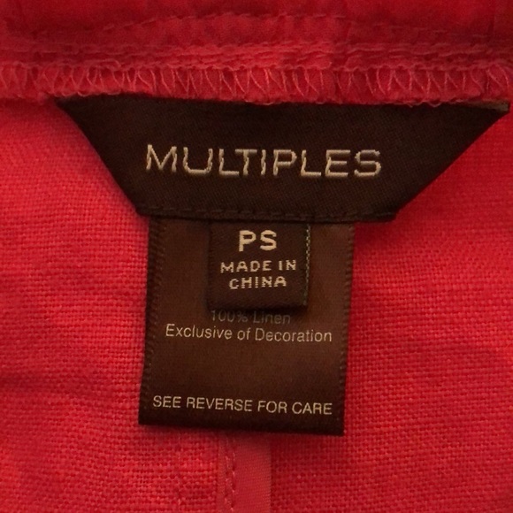 Multiples Hot Pink Open Front Jacket size SP - Picture 10 of 12